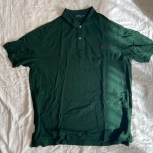 POLO RALPH LAUREN MENS PRE OWNED 2-BUTTON MESH SHIRT GREEN 4XLT